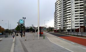 Public plaza and bus interchange outside the station entrance.